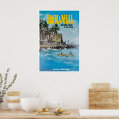 Hawaii Wall Art Retro Travel Poster Print (XR3581) ポスター (キッチン)
