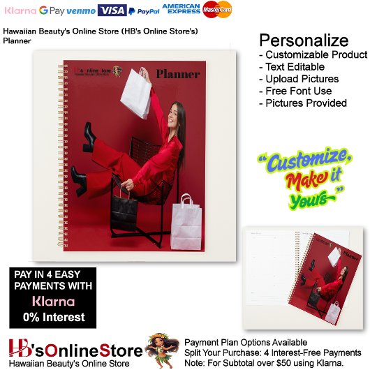 Hawaiian Beauty's Online Store (HB's Online Store) プランナー手帳
