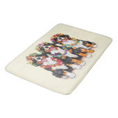 Hawaiian Bernese Mountain Dogs Flower Lei バスマット (アングル)