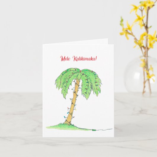 Hawaiian Christmas Card! カード (黄色い花)