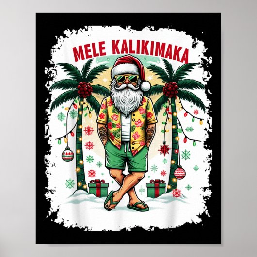 Hawaiian Christmas In July Mele Kalikimaka Hawaii  ポスター (正面)