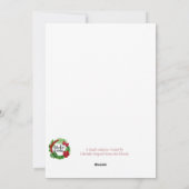 Hawaiian Christmas Lei Holiday Card シーズンカード (裏面)