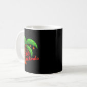 Hawaiian Christmas Mele Kalikimaka Coconut Tree  コーヒーマグカップ (正面左)