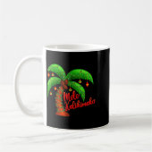 Hawaiian Christmas Mele Kalikimaka Coconut Tree  コーヒーマグカップ (左)