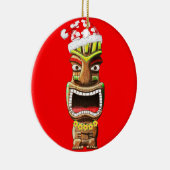 Hawaiian Christmas Santa Tiki セラミックオーナメント (右)