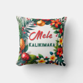 Hawaiian Christmas – Tropical Wreath  クッション (正面)