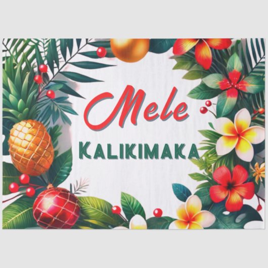 Hawaiian Christmas – Tropical Wreath  薄葉紙 (正面)