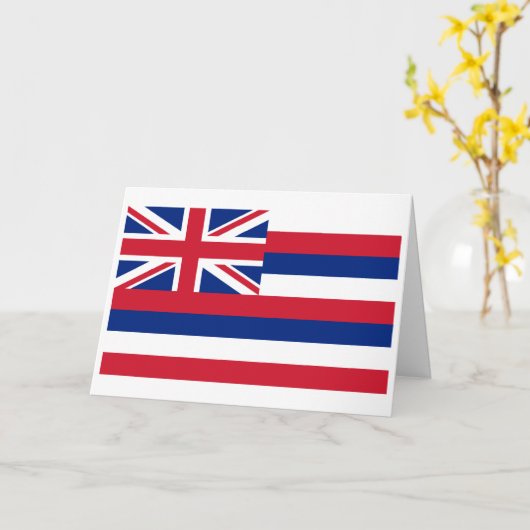 Hawaiian Flag, Flag of Hawaii カード (黄色い花)