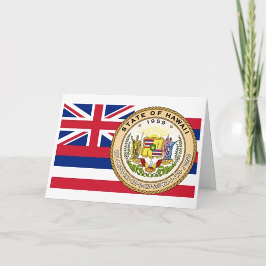 Hawaiian Flag & Seal, Flag of Hawaii カード (正面)