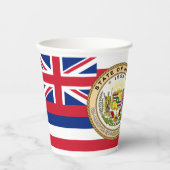 Hawaiian Flag & Seal, Flag of Hawaii 紙コップ (正面)