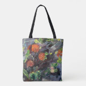 Hawaiian flora black and red Tote トートバッグ (裏面)