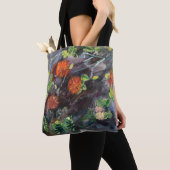 Hawaiian flora black and red Tote トートバッグ (クローズアップ)