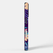 Hawaiian Floral Design on Purple Case-Mate iPhoneケース (裏面 / 右)
