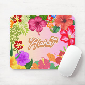 Hawaiian Floral Desk Accessory マウスパッド