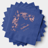 Hawaiian Floral  – Mele Kalikimaka - Custom text 箔ナプキン (インサイチュ (積み重ね))