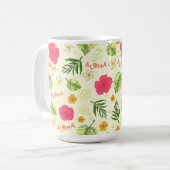 Hawaiian Floral Mug コーヒーマグカップ (正面左)