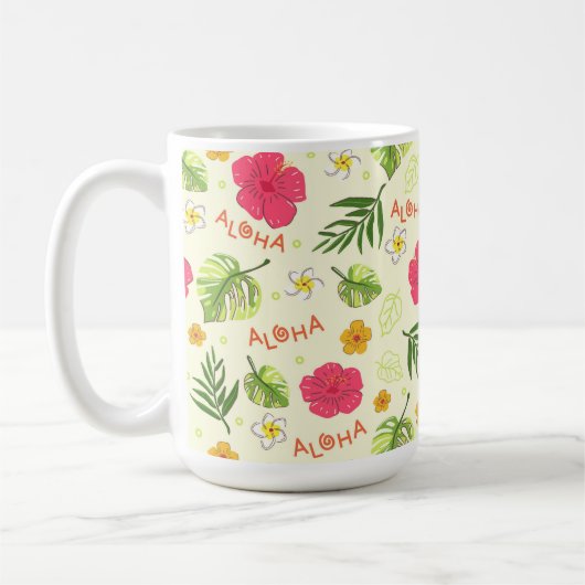 Hawaiian Floral Mug コーヒーマグカップ (左)