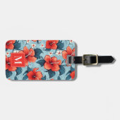 Hawaiian Flowers Luggage Tag ラゲッジタグ (正面横)