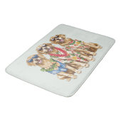 Hawaiian Golden Retriever Dogs Flower Lei バスマット (アングル)