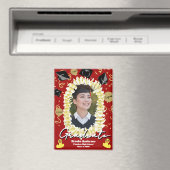 Hawaiian Graduation Plumeria Lei Confetti Photo Ma マグネット (インサイチュ (食洗機))