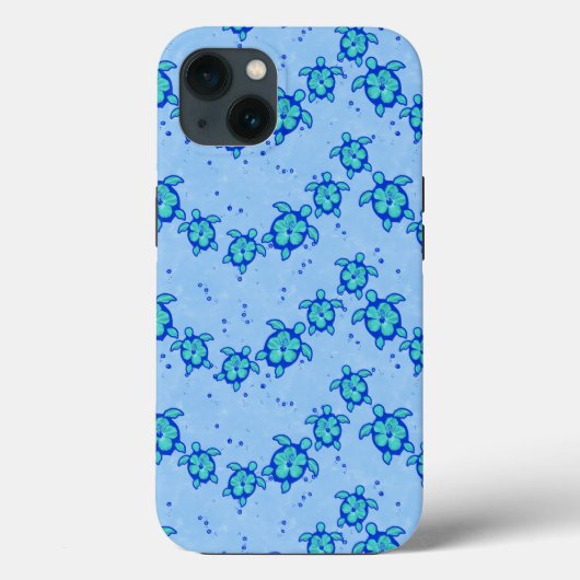 Hawaiian Honu Hibiscus Sea Turtles Case-Mate iPhoneケース (裏面)
