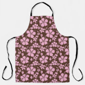 HAWAIIAN HULA (HIBISCUS) BROWN/PINK エプロン (正面)