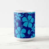 HAWAIIAN HULA (HIBISCUS) DARK/LIGHT BLUE コーヒーマグカップ (中央)