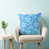 HAWAIIAN HULA (HIBISCUS) PERIWINKLE/TEAL クッション (椅子)
