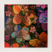 Hawaiian Island Style Hibiscus Flower Pattern ジグソーパズル (横)