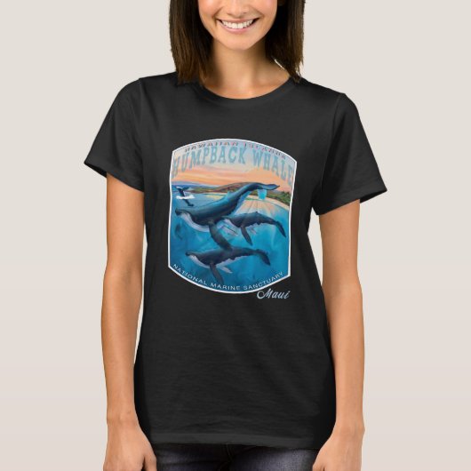 Hawaiian Islands Humpback Whale National Marine Sa Tシャツ (正面)