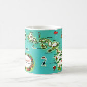 Hawaiian Islands Map Mug コーヒーマグカップ (中央)