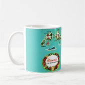 Hawaiian Islands Map Mug コーヒーマグカップ (左)