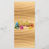 Hawaiian Luau Party or Wedding Flat Menu メニュー (裏面)