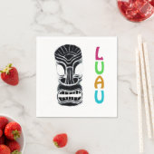 Hawaiian Luau Tiki Party Mask スタンダードカクテルナプキン (インサイチュ)