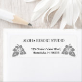 Hawaiian Minimal Hibiscus - Reply Address ラベル (インサイチュ)