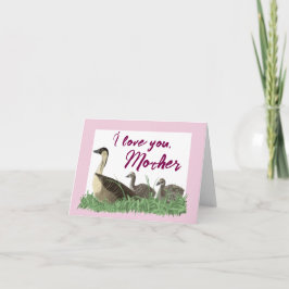 Hawaiian Nene Goose Family Mother’s Day カード
