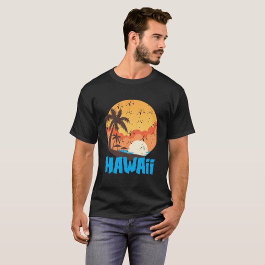 Hawaiian Palm Beach Hawaii Tシャツ (正面フル)