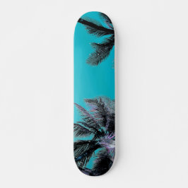 Hawaiian palm tree skateboard, blue スケートボード