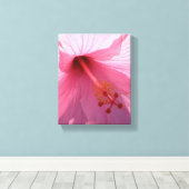 Hawaiian Pink Hibiscus Fine Art Photo キャンバスプリント (インサイチュ (ウッドフロア))