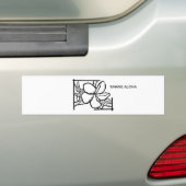 Hawaiian Plumeria "aloha spirit' Bumper Sticker バンパーステッカー (車上)