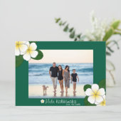 Hawaiian Plumeria Christmas Mele Kalikimaka Card シーズンカード (スタンド正面)