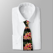 Hawaiian Plumeria Flowers Men's Necktie ネクタイ (タイ)