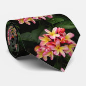 Hawaiian Plumeria Flowers Men's Necktie ネクタイ (ロール)