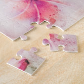 Hawaiian Plumeria Tropical Floral Watercolor ジグソーパズル (側面)