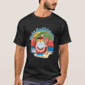 Hawaiian Santa Sunset Style Mele Kalikimaka Christ Tシャツ (正面)