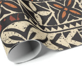 Hawaiian style tapa tribal fabric abstract patchwo ラッピングペーパー (ロールコーナー)