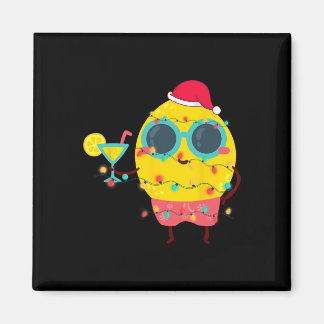 Hawaiian Summer Tropical Xmas Lemon Funny Christma マグネット
