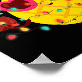 Hawaiian Summer Tropical Xmas Pineapple Christmas ポスター (角)