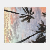 Hawaiian Sunset フリースブランケット (正面(横))