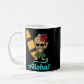 Hawaiian Surfing Buddha Aloha Hawaii Beach Yoga  コーヒーマグカップ (左)